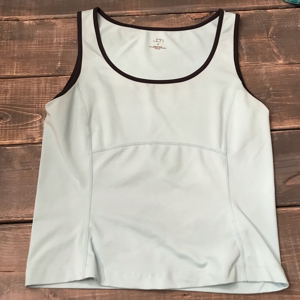 LBH Tank Top Light Aqua w Black Trim Med